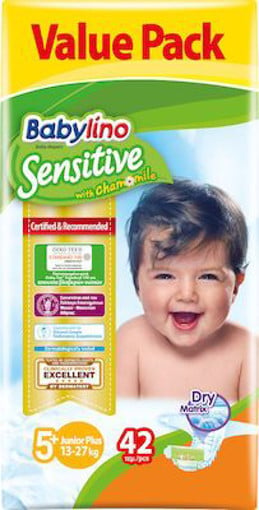 BABYLINO ΠΑΝΑ VALUE SENSITIVE No 5+ (13-27kg) - (42τεμ.)