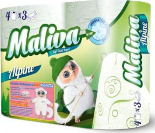 ZEBRA ΧΑΡΤΙ ΥΓΕΙΑΣ 8 ΡΟΛΛΑ 3Φ - (MALIVA ALPINE)
