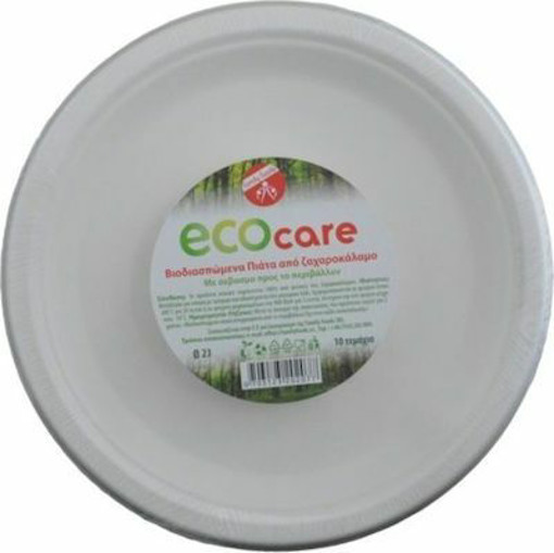 ECOCARE ΒΙΟΔΙΑΣΠΩΜΕΝΑ ΠΙΑΤΑ ΜΕΓΑΛΑ 23cm (10τεμ.)