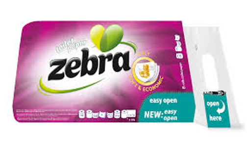 ZEBRA ΧΑΡΤΙ ΥΓΕΙΑΣ 8 ΡΟΛΛΑ 3Φ - (SOFT ECONOMIC PURPLE)