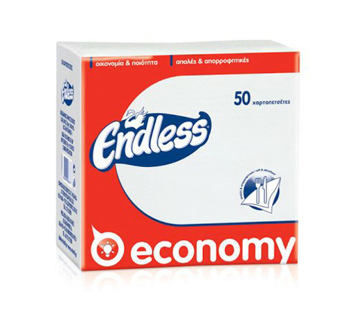 ENDLESS ΧΑΡΤΟΠΕΤΣΕΤΑ ECONOMY ΛΕΥΚΗ - (30x30cm)