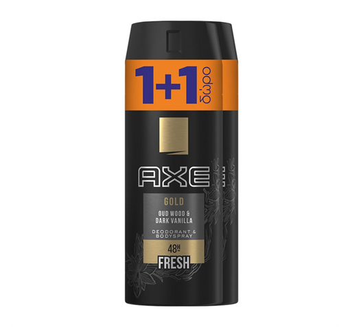 AXE ΑΠΟΣΜΗΤΙΚΟ GOLD (150ml) 1+1 ΔΩΡΟ