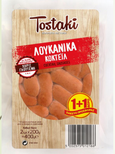 ΛΟΥΚΑΝΙΚΑ ΚΟΚΤΕΙΛ Tostaki Creta Farms (2x200g) 1+1Δώρο