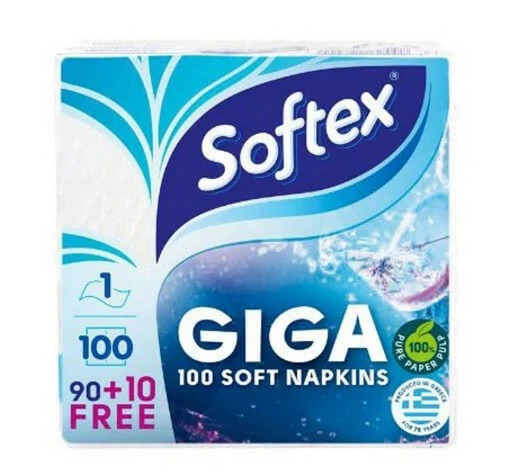 SOFTEX ΧΑΡΤΟΠΕΤΣΕΤΑ GIGA (90+10 ΦΥΛΛΑ) - (30x30cm)