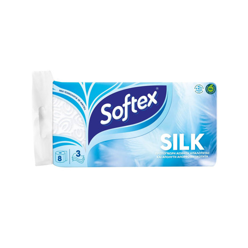 SOFTEX ΡΟΛΟ ΧΑΡΤΙ ΥΓΕΙΑΣ 8 ΤΕΜΑΧΙΩΝ SILK 3ΦΥΛΛΟ (8x95g)