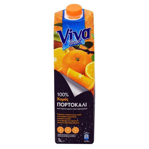 VIVA 1lit - (ΠΟΡΤΟΚΑΛΙ 100% ΦΥΣΙΚΟΣ ΧΥΜΟΣ)