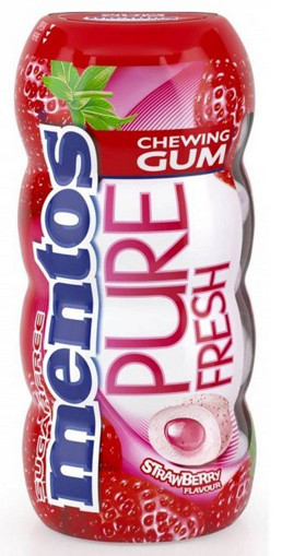 MENTOS PURE FRESH POCKET BOTTLE STRAWBERRY 28g