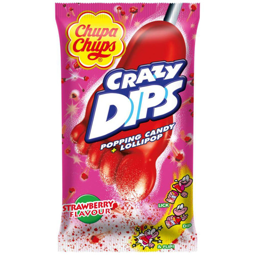 Γλειφιτζούρι Chupa Chups Crazy Dips Φράουλα 14g