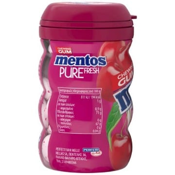 MENTOS PURE FRESH CURVY CHERRY (45τμχ) 87g