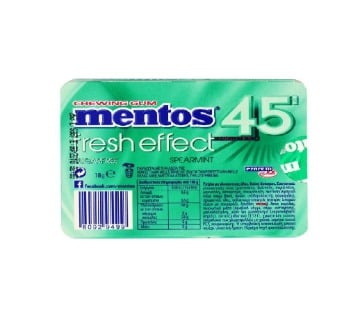 MENTOS 45 BLISTER SPEARMINT 18g