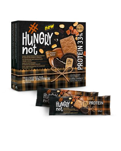 ΜΠΑΡΕΣ HUNGRY NOT ΠΡΩΤΕΙΝΗΣ ΜΕ ΦΥΣΤΙΚΟΒΟΥΤΥΡΟ (3Χ45g)