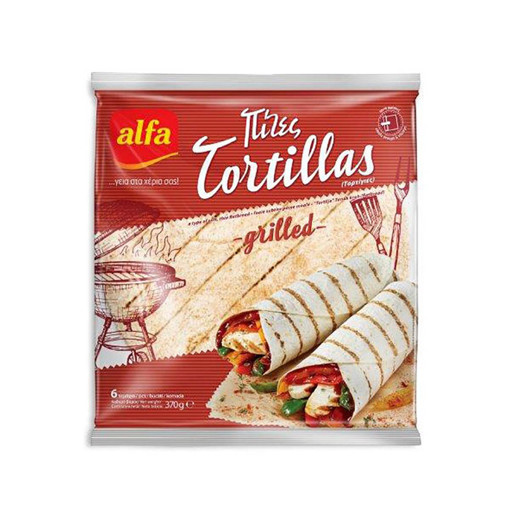 Alfa πίτα tortilla Grilled 6τεμ 370γρ.