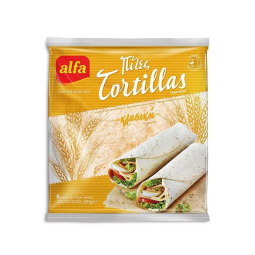 Alfa πίτα tortilla Κλασσική 6τεμ 370g
