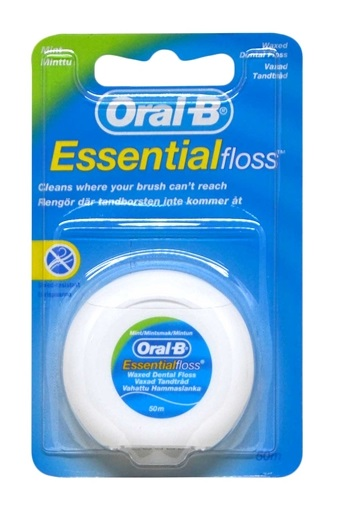 ORAL-B ΟΔΟΝΤΙΚΟ ΝΗΜΑ ΑΚΗΡΩΤΟ ESSENTIAL FLOSS 50m - (MINT)