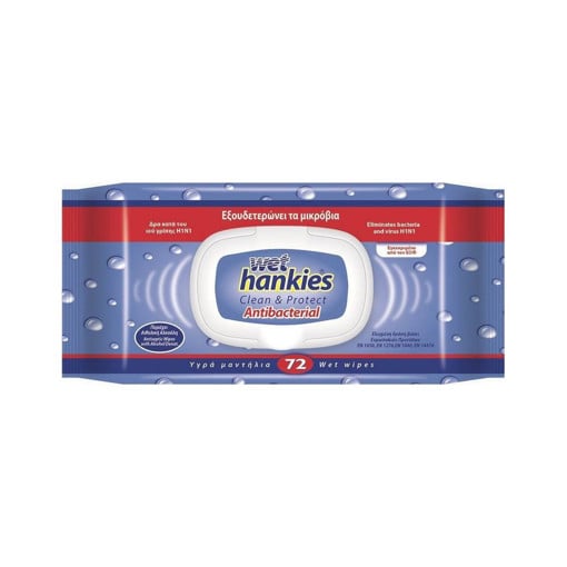 HANKIES THICK ΥΓΡΑ ΜΑΝΤΗΛΑΚΙΑ 72τεμ. (ANTIBACTERIAL)