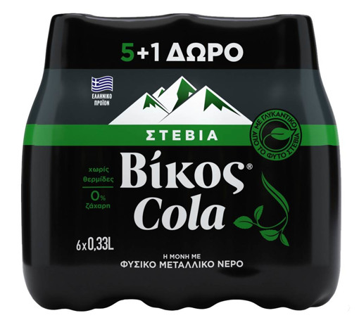 ΒΙΚΟΣ COLA STEVIA 330ml (5+1 ΔΩΡΟ)