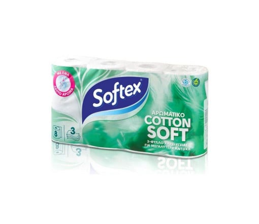 SOFTEX COTTON 3ΦΥΛΛΟ 8 ΡΟΛΑ