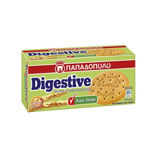 ΠΑΠΑΔΟΠΟΥΛΟΥ DIGESTIVE ΟΛΙΚΗΣ ΧΩΡΙΣ ΖΑΧΑΡΗ 250gr.