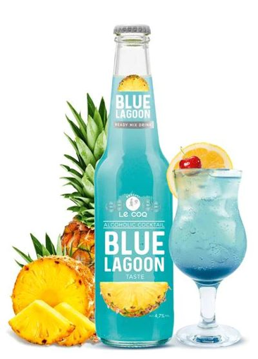 LE COQ COCKTAIL 330ml vol 4.7%  - (BLUE LAGOON)