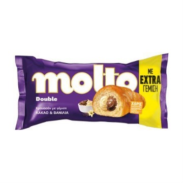 MOLTO DOUBLE ΚΡΟΥΑΣΑΝ 98gr. - (ΚΑΚΑΟ-ΒΑΝΙΛΙΑ)