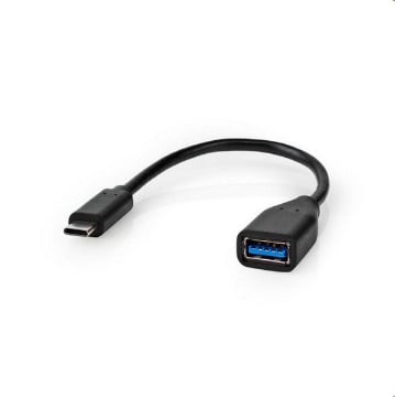 ΚΑΛΩΔΙΟ OTG, USB 3.2 GEN 1x1 TYPE-C - USB A 0.2m NEDIS CCGT61710BK02