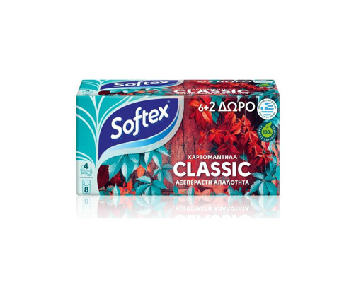 SOFTEX ΧΑΡΤΟΜΑΝΤΗΛΑ CLASSIC (6+2)
