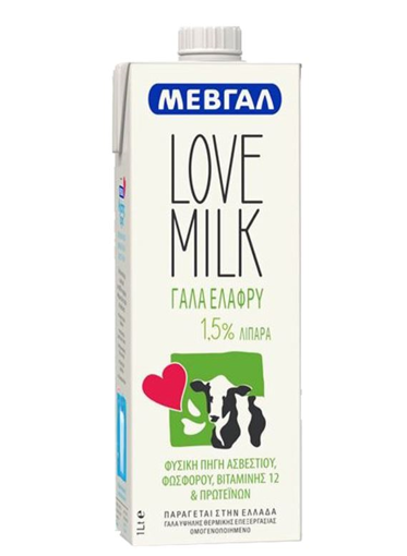 ΜΕΒΓΑΛ LOVE MILK ΓΑΛΑ 1.5%