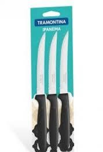 IPANEMA ΜΑΧΑΙΡΙ STEAK ΜΑΥΡΟ ΣΕΤ 3τεμ. - (23360/305)