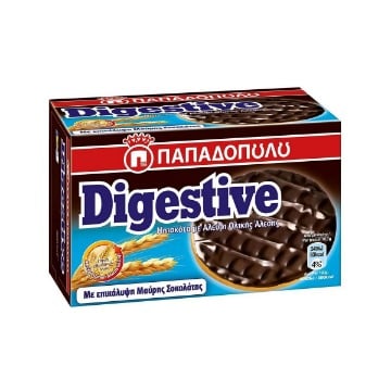 ΠΑΠΑΔΟΠΟΥΛΟΥ DIGESTIVE 200gr. - (ΜΑΥΡΗ ΣΟΚΟΛΑΤΑ)