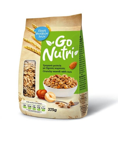 GO NUTRI ΔΗΜΗΤΡΙΑΚΑ 375gr. - (ΞΗΡΟΙ ΚΑΡΠΟΙ)
