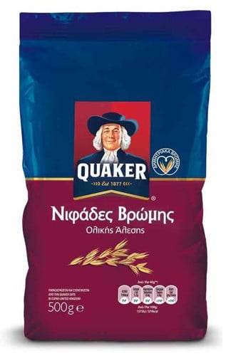 QUAKER ΝΙΦΑΔΕΣ ΒΡΩΜΗΣ 500gr. - (ΣΑΚΟΥΛΑΚΙ)