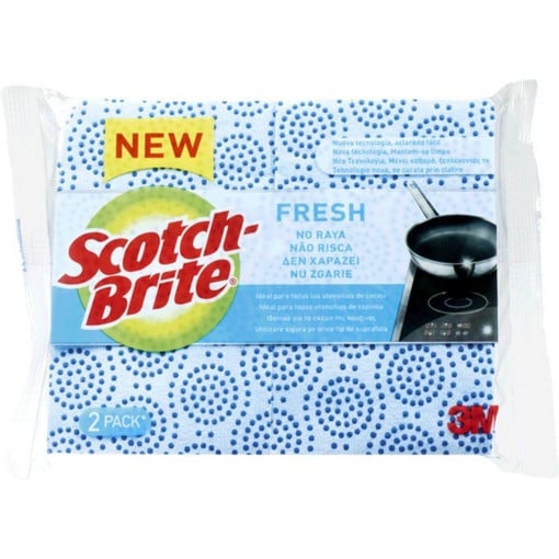 SCOTCH BRITE ΣΦΟΥΓΓΑΡΙ FRESH (2τεμ.) - (ΔΕΝ ΧΑΡΑΖΕΙ)