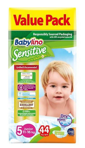 BABYLINO ΠΑΝΑ VALUE SENSITIVE No 5 (11-16kg) (44τεμ.)