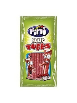 FINI ΧΑΖΑΡΩΤΑ SOUR TUBES STRAWBERRY 80g