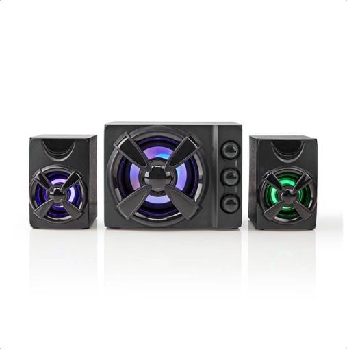 ΣΤΕΡΕΟΦΩΝΙΚΑ ΗΧΕΙΑ GAMING 2.1 ΜΕ ΦΩΤΙΣΜΟ LED 33W NEDIS GSPR31021BK