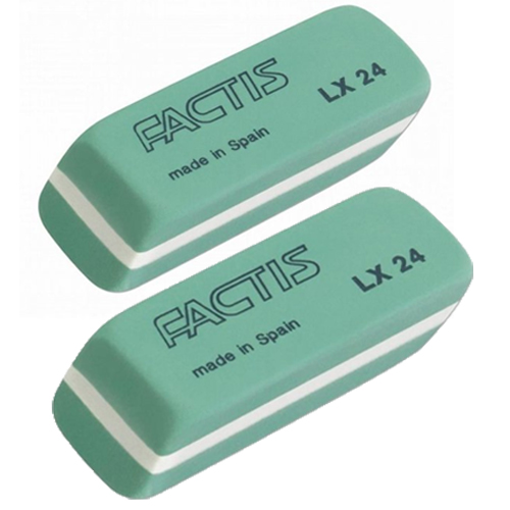FACTIS ΓΟΜΑ ΠΡΑΣΙΝΗ Lx24 (2τεμ.) (66104)