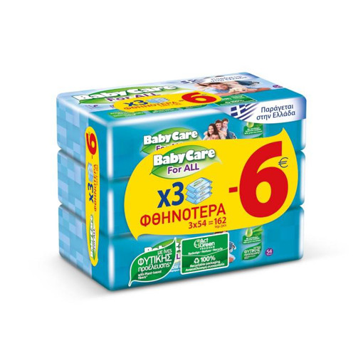 BABYCARE ΜΩΡΟΜΑΝΤΗΛΑ FOR ALL  (3x54τεμ.) - (-6,00€)