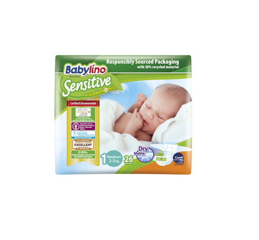BABYLINO ΠΑΝΑ SENSITIVE No 1 (2-5kg) - (26τεμ)
