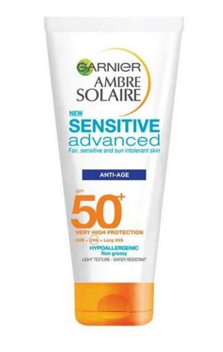 Garnier Ambre Solaire Sensitive Advanced Anti-Age Light SPF50+  100ml