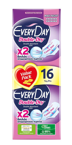 EVERY DAY DOUBLE DRY MAXI NIGHT ΣΕΡΒΙΕΤΑ (16τεμ.)