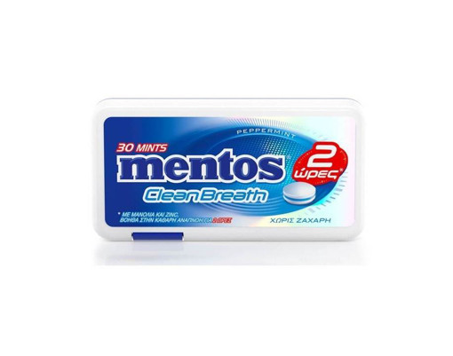 MENTOS CLEAN BREATH PEPPERMINT 21gr