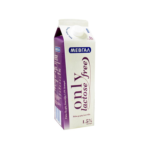 ΜΕΒΓΑΛ ΓΑΛΑ ONLY LACTOSE FREE 1,5% 1lt