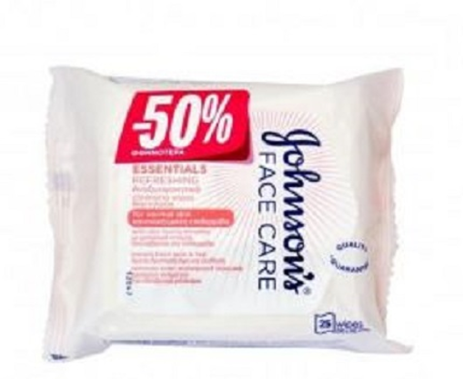 JOHNSONS ΜΑΝΤΗΛΑΚΙΑ ΚΑΘΑΡΙΣΜΟΥ 25τεμ. - (NORMAL SKIN) -50%