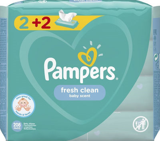 PAMPERS ΜΩΡΟΜΑΝΤΗΛΑ 52τεμ. - (FRESH CLEAN) (2+2ΔΩΡΟ)