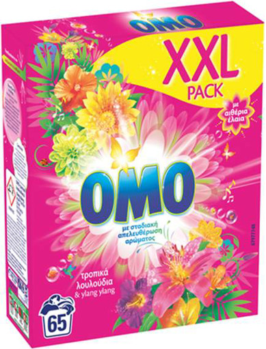 OMO ΠΛΥΝΤ ΤΡΟΠ ΛΟΥΛ 65ΜΕΖ (3,640KG)X1TEM OMO ΣΚΟΝΗ ΠΛΥΝΤΗΡΙΟΥ ΤΡΟΠΙΚΑ ΛΟΥΛΟΥΔΙΑ 45ΜΕΖ (2,520kg)