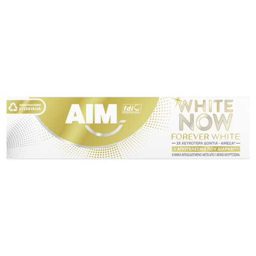 AIM ΟΔΟΝΤΟΚΡΕΜΑ WΗΙΤΕ NOW  FOREVER WHITE 75ml