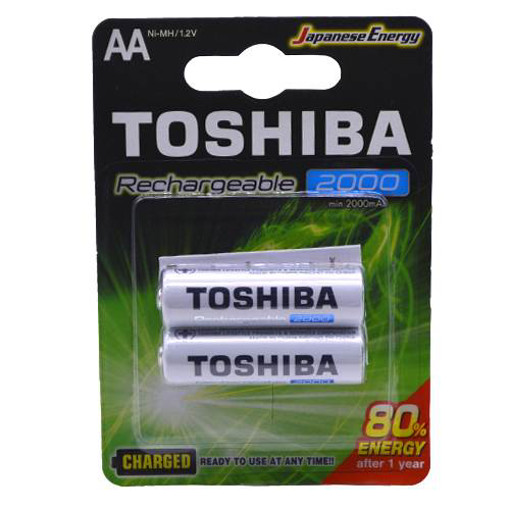 TOSHIBA ΜΠΑΤΑΡΙΑ AA(2τεμ.)-(ΕΠΑΝΑΦΟΡΤ.) 2000mAh-(ΜΕ ΦΟΡΟ 0,02€)