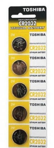 TOSHIBA ΜΠΑΤΑΡΙΑ  (5τεμ.) (CR2032) - (ΜΕ ΦΟΡΟ 0,02€)