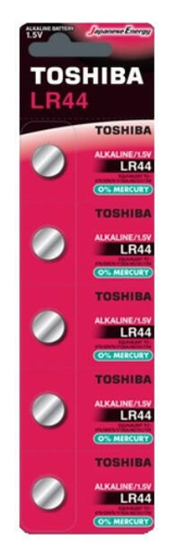 TOSHIBA ΜΠΑΤΑΡΙΑ  (5τεμ.) (LR44) - (ΜΕ ΦΟΡΟ 0,02€)