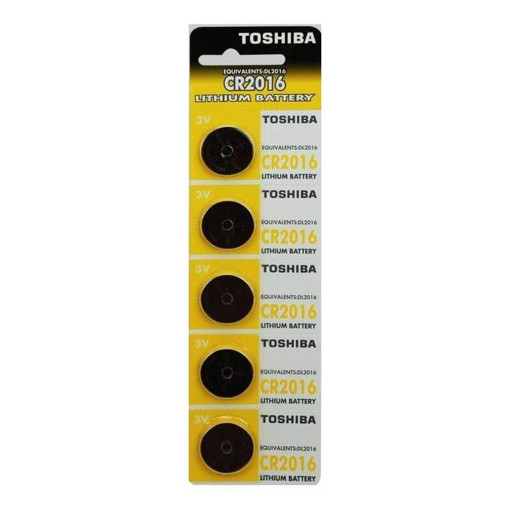 TOSHIBA ΜΠΑΤΑΡΙΑ  (5τεμ.) - (CR2016) - (ΜΕ ΦΟΡΟ 0,02€)